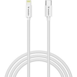 Verbatim USB kabel USB C (M) - Apple Lightning M, 27W, 1m, czarno-biały, box, 32392