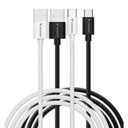Verbatim USB kabel USB A M - USB C (M), 18W, 1m, czarno-biały, box, 32393