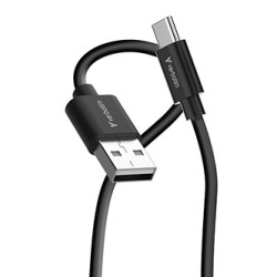 Verbatim USB kabel USB A M - USB C (M), 18W, 1m, czarno-biały, box, 32393