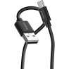 Verbatim USB kabel USB A M - USB C (M), 18W, 1m, czarno-biały, box, 32393