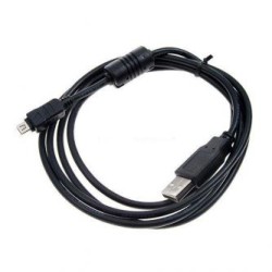Logo USB kabel (2.0), USB A M - 12-pin M, 1.8m, czarny, blister, OLYMPUS