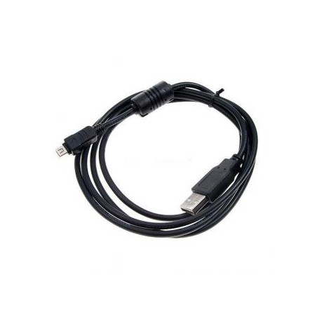 Logo USB kabel (2.0), USB A M - 12-pin M, 1.8m, czarny, blister, OLYMPUS