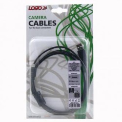 Logo USB kabel (2.0), USB A M - 12-pin M, 1.8m, czarny, blister, OLYMPUS
