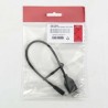 Logo USB kabel (2.0), microUSB (M) - USB A F, 0.2m, OTG, czarny