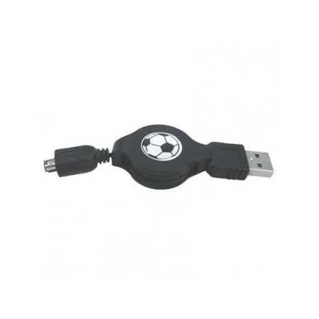 Logo USB kabel (1.1), USB A M - 4-pin M, 0.7m, nawijany, czarny, HIROSE, EOL