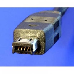Logo USB kabel (1.1), USB A M - 4-pin M, 0.7m, nawijany, czarny, HIROSE, EOL
