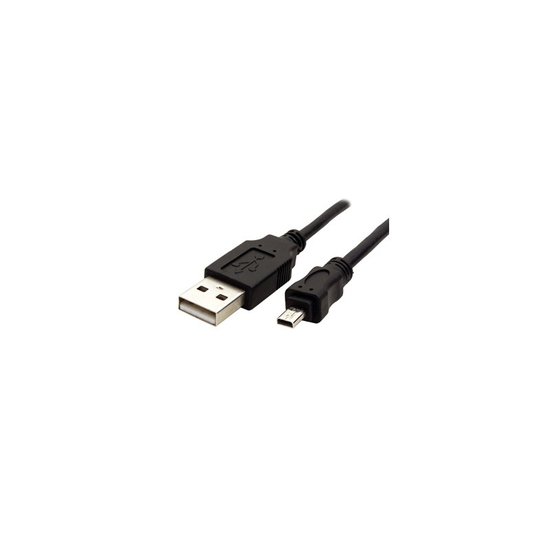 Logo USB kabel (2.0), USB A M - 8-pin M, 1.8m, czarny, blister, PANASONIC