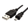 Logo USB kabel (2.0), USB A M - 8-pin M, 1.8m, czarny, blister, PANASONIC
