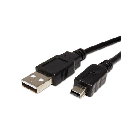 Logo USB kabel (2.0), USB A M - miniUSB (M), 1.8m, czarny, cena za 1 szt.
