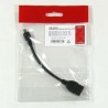 Logo USB kabel (2.0), microUSB (M) - USB A F, 0.15m, OTG, czarny