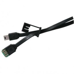 Logo USB kabel (2.0), USB A M - microUSB (M), 0.3m, czarny, smycz na nadgarstek, EOL