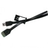 Logo USB kabel (2.0), USB A M - microUSB (M), 0.3m, czarny, smycz na nadgarstek, EOL