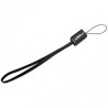 Logo USB kabel (2.0), USB A M - microUSB (M), 0.3m, czarny, smycz na nadgarstek, EOL