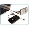 Logo USB kabel (2.0), USB A M - microUSB (M), 0.3m, czarny, smycz na nadgarstek, EOL