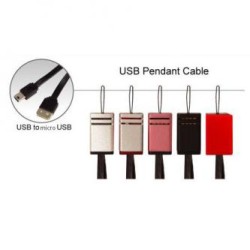 Logo USB kabel (2.0), USB A M - microUSB (M), 0.3m, czarny, smycz na nadgarstek, EOL