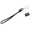Logo USB kabel (2.0), USB A M - microUSB (M), 0.3m, czarny, blister, smycz na nadgarstek, EOL