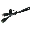 Logo USB kabel (2.0), USB A M - microUSB (M), 0.3m, czarny, blister, smycz na nadgarstek, EOL