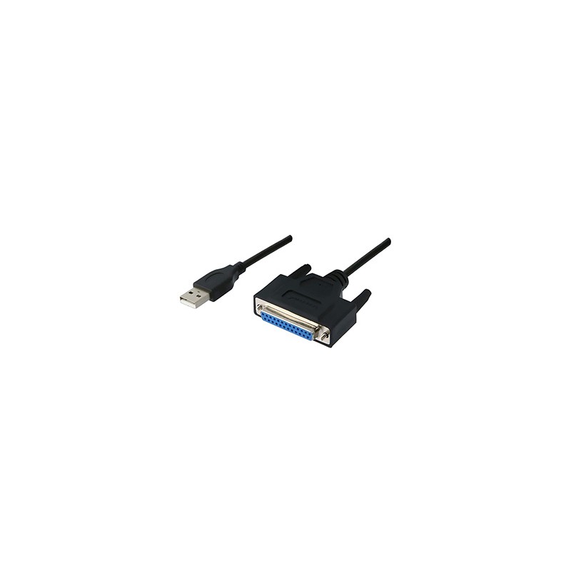 USB redukcja IEEE 1284, USB A M - DB25 F, do portu równoległego, EOL