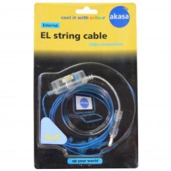 Kabel z podświetleniem 1.8m, niebieski, blister, zasilanie z USB