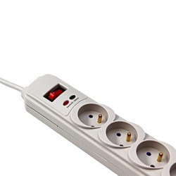 Powerton ENERGY PLUGIX, 3m, 6 gniazdek, biała, LED indikace, EOL