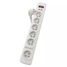 Powerton ENERGY PLUGIX, 3m, 6 gniazdek, biała, LED indikace, EOL