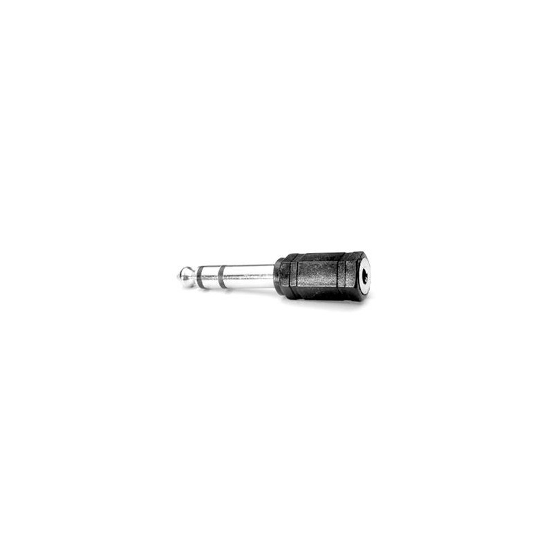 Audio redukcja, Jack (6.3mm) M - Jack (3,5mm) F, stereo, czarna