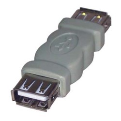 USB złączka, (2.0), USB A F - USB A F, szara, 5891, EOL