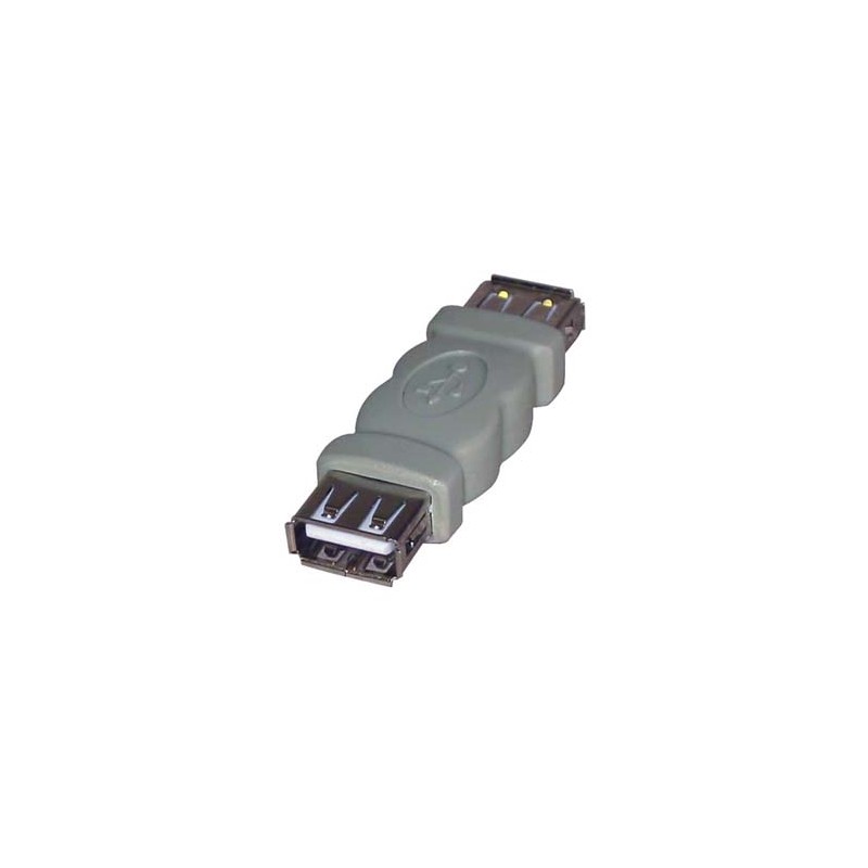 USB złączka, (2.0), USB A F - USB A F, szara, 5891, EOL