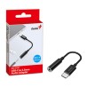 USB/Audio adapter, USB C (M) - Jack (3,5mm) F, stereo, czarna, Genius ACC-C100