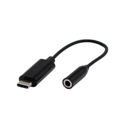 USB/Audio adapter, USB C (M) - Jack (3,5mm) F, stereo, czarna, EOL