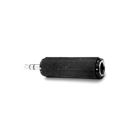 Audio redukcja, Jack (3,5mm) M - Jack (6.3mm) F, stereo, czarna, Logo, EOL