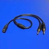 Audio rozgałęziacz, Jack (3,5mm) F - 2x Jack (3.5mm) M, stereo, czarna, EOL