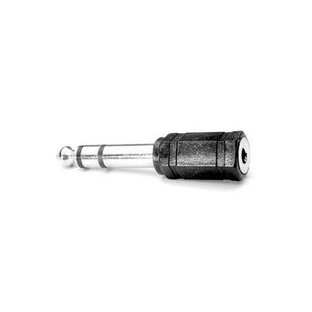 Audio redukcja, Jack (6.3mm) M - Jack (3,5mm) F, stereo, czarna, Logo blister, EOL