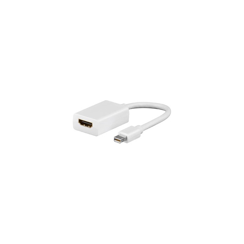 Video adapter, mini DisplayPort (M) - HDMI F, HDMI 1.3 - Standard, biały, EOL
