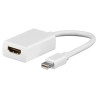 Video adapter, mini DisplayPort (M) - HDMI F, HDMI 1.3 - Standard, biały, Logo