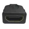 Video redukcja, micro HDMI (M) - HDMI F, czarna, Logo pozłacane końcówki, EOL