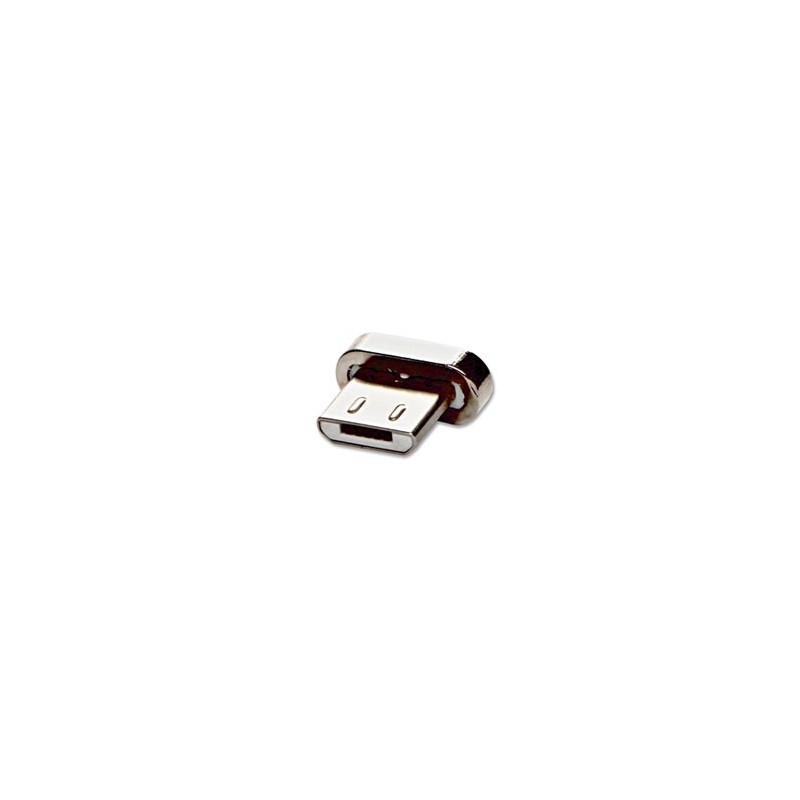 USB końcówka, (2.0), microUSB (M) - połączenie magnetyczne, srebrna, redukcja do kabla magnetycznego, EOL