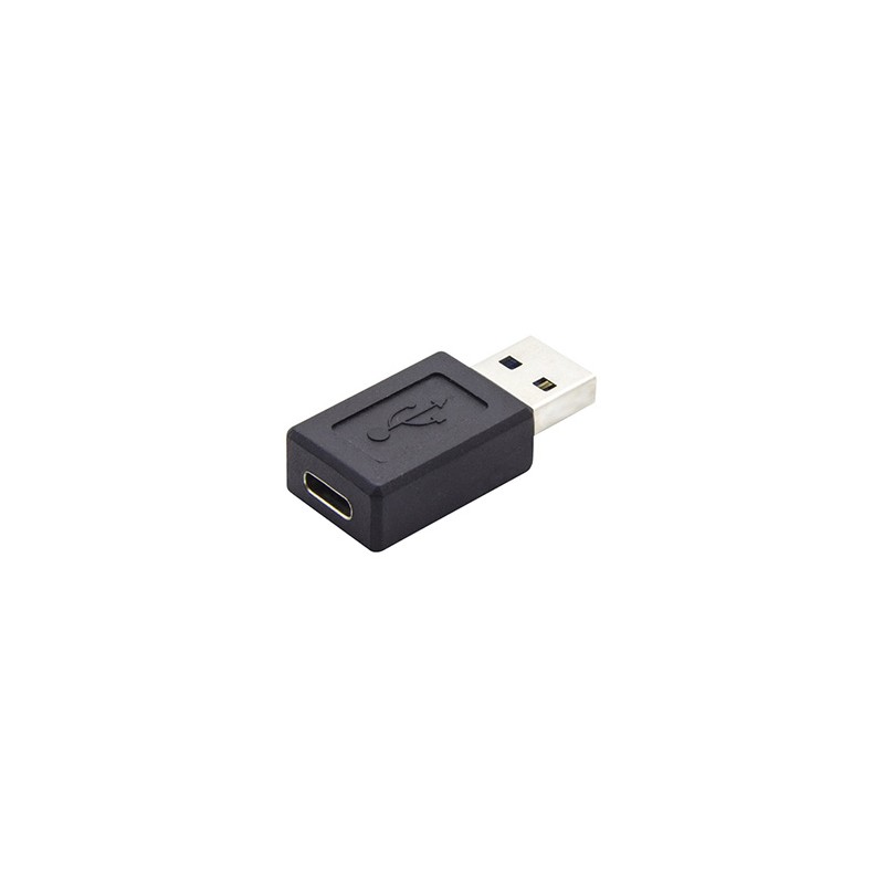 USB redukcja, (3.0), USB A M - USB C (F), czarna, plastic bag tworzywo, 5 Gbps, EOL
