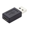 USB redukcja, (3.0), USB A M - USB C (F), czarna, plastic bag tworzywo, 5 Gbps, EOL