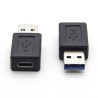 USB redukcja, (3.0), USB A M - USB C (F), czarna, plastic bag tworzywo, 5 Gbps, EOL