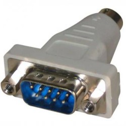 Serial-PS/2 redukcja, do myszy, PS/2 M - DB9 M, szara, Logo, EOL