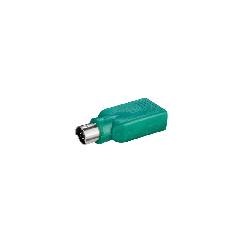 USB-PS/2 redukcja, do myszy, PS/2 M - USB A F, zielona