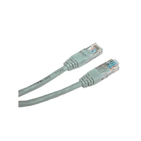 Przewód LAN UTP patchcord, Cat.5e, RJ45 M - RJ45 M, 1 m, nieekranowany, CCA, szary, economy