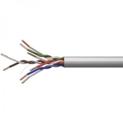 Przewód LAN UTP patchcord, Cat.5e, RJ45 M - RJ45 M, 1 m, nieekranowany, CCA, szary, economy