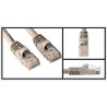 Przewód LAN UTP patchcord, Cat.5e, RJ45 M - RJ45 M, 1 m, nieekranowany, CCA, szary, economy