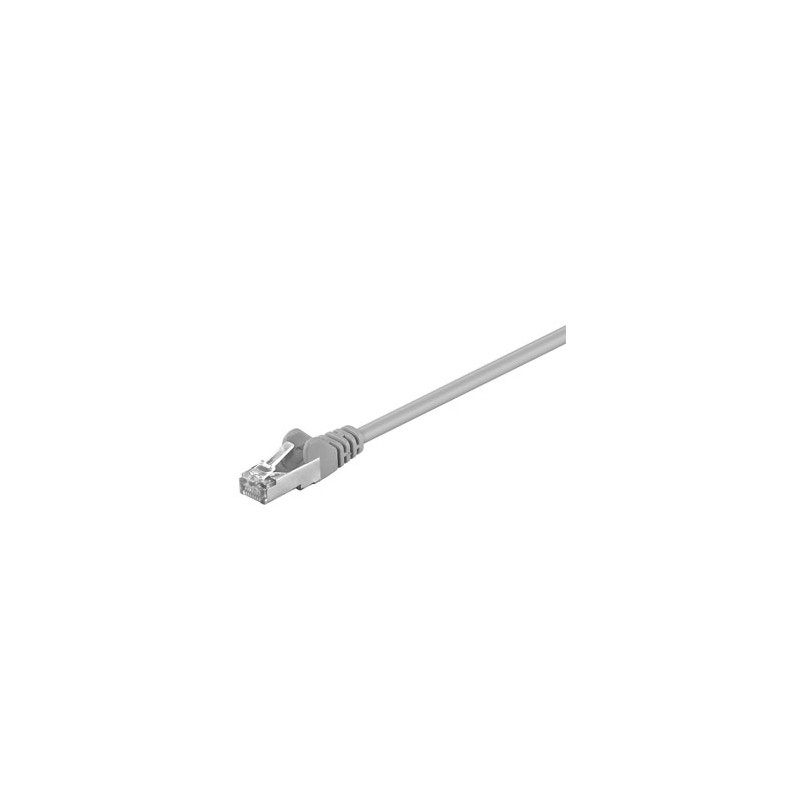 Przewód LAN FTP patchcord, Cat.5e, RJ45 M - RJ45 M, 0.25 m, chroniony, szary, economy