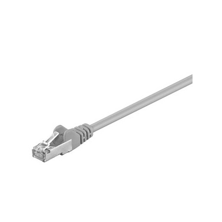 Przewód LAN FTP patchcord, Cat.5e, RJ45 M - RJ45 M, 0.25 m, chroniony, szary, economy
