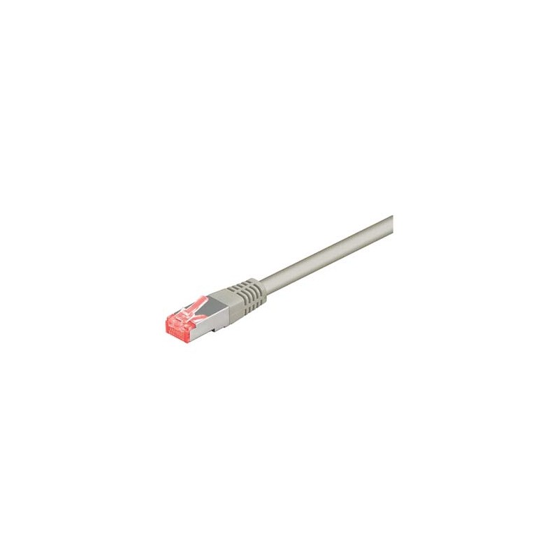 Przewód LAN S/FTP patchcord, Cat.6, RJ45 M - RJ45 M, 0.5 m, chroniony, LSOH, szary, economy, EOL