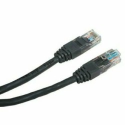 Przewód LAN UTP patchcord, Cat.5e, RJ45 M - RJ45 M, 0.5 m, nieekranowany, czarny, economy, EOL