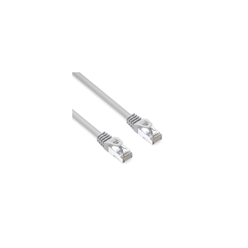 Przewód LAN S/FTP patchcord, Cat.6a, RJ45 M - RJ45 M, 1 m, podwójnie ekranowany, LSOH, szary, 10 Gb/s economy, EOL